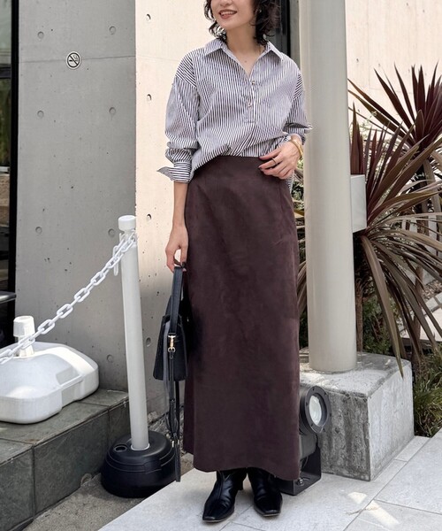 セール】ウォッシャブルブロードメタル釦スキッパーシャツ（シャツ