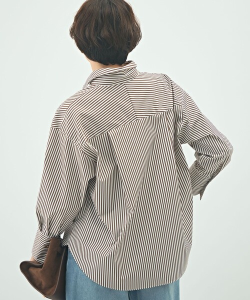 セール】ウォッシャブルブロードメタル釦スキッパーシャツ（シャツ