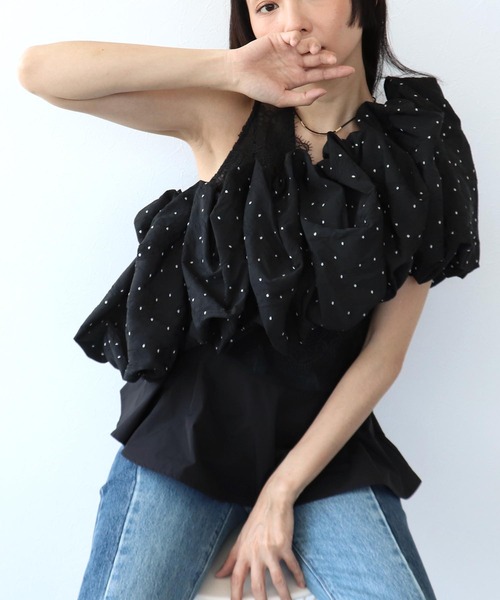 Three Four Time(スリーフォータイム)の「cloud-like baloon tops(シャツ/ブラウス・レディース・ブラック・FREE)」の7枚目の写真