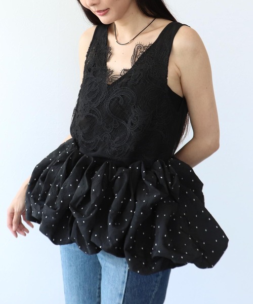 Three Four Time(スリーフォータイム)の「cloud-like baloon tops(シャツ/ブラウス・レディース・ブラック・FREE)」の9枚目の写真