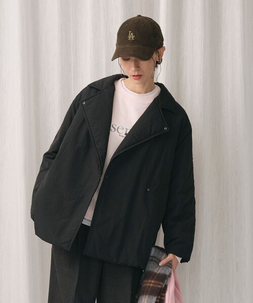 WEB限定 Wardrobe DAILY MINIMAL】テーラード ナイロンパッファー