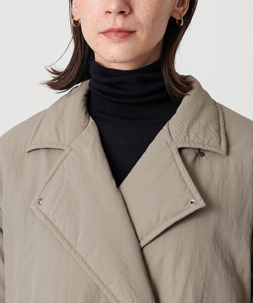 BEAUTY&YOUTH UNITED ARROWS(ビューティーアンドユースユナイテッドアローズ)の「【WEB限定 Wardrobe DAILY MINIMAL】テーラード ナイロンパッファーブルゾン ウォッシャブル(ブルゾン・レディース・モカ/ブラック・FREE)」の12枚目の写真