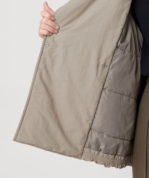 BEAUTY&YOUTH UNITED ARROWS(ビューティーアンドユースユナイテッドアローズ)の「【WEB限定 Wardrobe DAILY MINIMAL】テーラード ナイロンパッファーブルゾン ウォッシャブル(ブルゾン・レディース・モカ/ブラック・FREE)」の6枚目の写真
