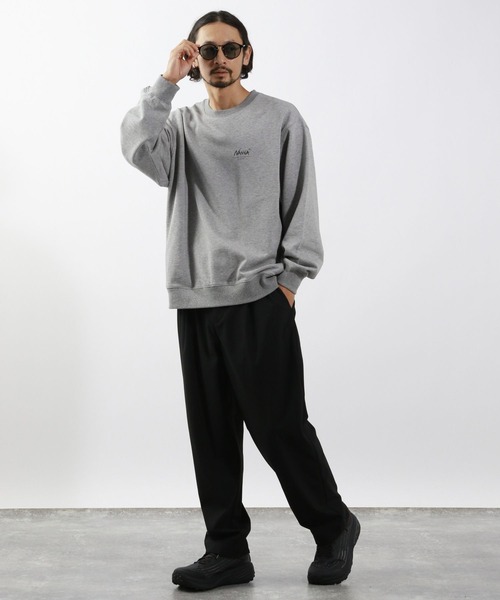 NANGA × BAYFLOW バックプリント スウェット グレー ナンガ L NANGA Mt.&Sea(ナンガ)】別注バックプリントスウェット（スウェット