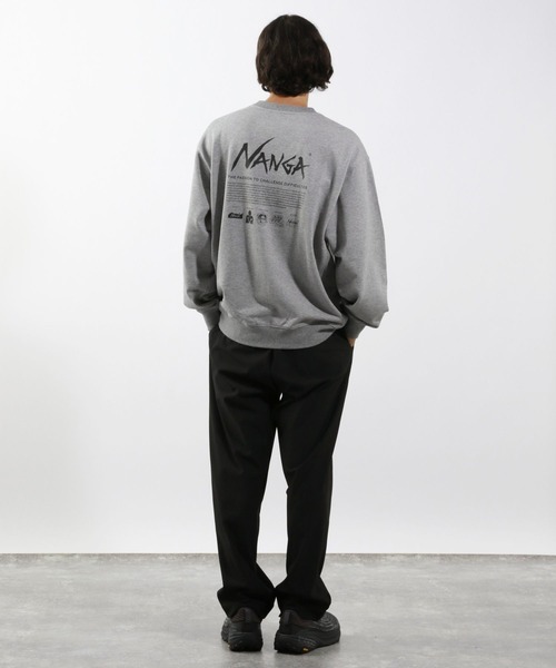 NANGA（ナンガ）の「【NANGA Mt.&Sea(ナンガ)】別注バックプリントスウェット（スウェット・メンズ・ブラック/グレー・MEDIUM/LARGE）」の22枚目の写真