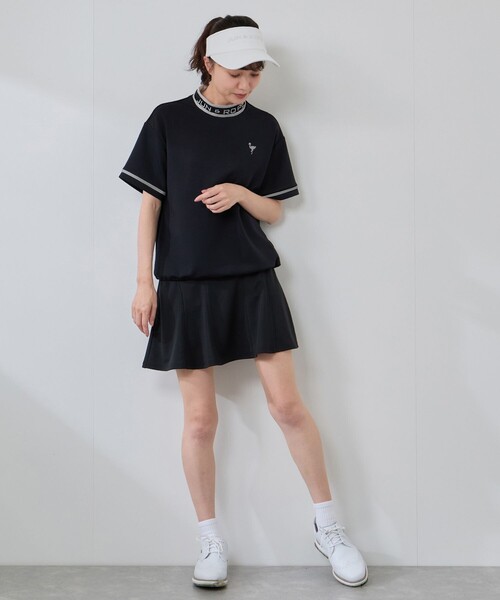 JUN&ROPE'（ジュンアンドロペ）の「【セットアップ対応】ダンボールニット5分袖配色プルオーバー（Tシャツ/カットソー・レディース・ブラック/オリーブ/ダークブラウン・L/S/M）」の4枚目の写真