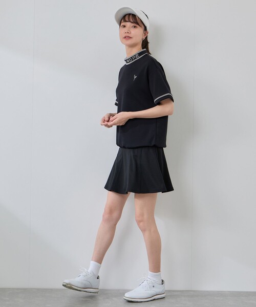 JUN&ROPE'（ジュンアンドロペ）の「【セットアップ対応】ダンボールニット5分袖配色プルオーバー（Tシャツ/カットソー・レディース・ブラック/オリーブ/ダークブラウン・L/S/M）」の5枚目の写真