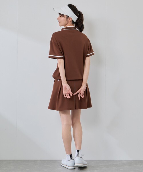 JUN&ROPE'（ジュンアンドロペ）の「【セットアップ対応】ダンボールニット5分袖配色プルオーバー（Tシャツ/カットソー・レディース・ブラック/オリーブ/ダークブラウン・L/S/M）」の11枚目の写真