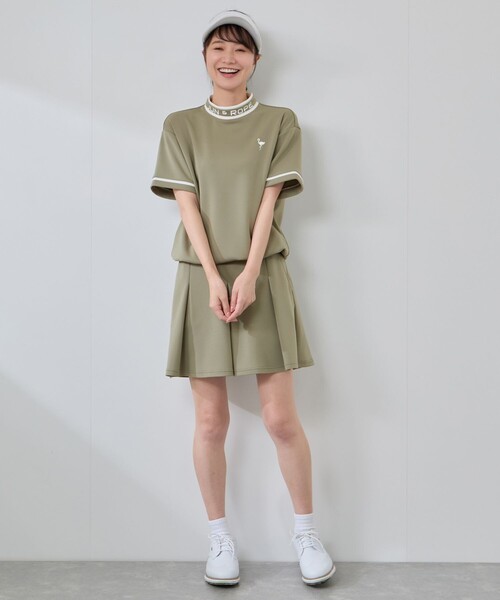 JUN&ROPE'（ジュンアンドロペ）の「【セットアップ対応】ダンボールニット5分袖配色プルオーバー（Tシャツ/カットソー・レディース・ブラック/オリーブ/ダークブラウン・L/S/M）」の18枚目の写真