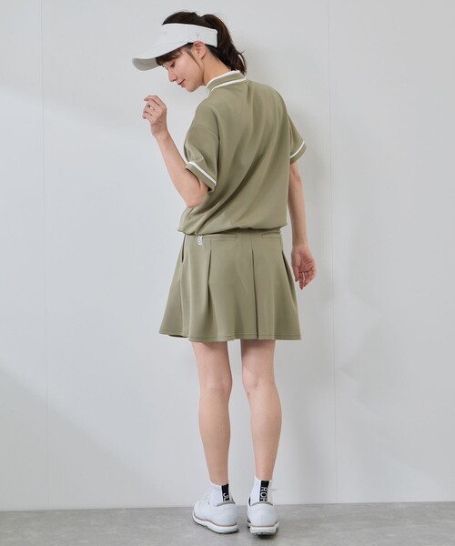 JUN&ROPE'（ジュンアンドロペ）の「【セットアップ対応】ダンボールニット5分袖配色プルオーバー（Tシャツ/カットソー・レディース・ブラック/オリーブ/ダークブラウン・L/S/M）」の20枚目の写真