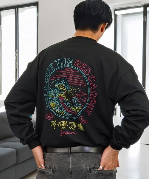 L'atelier(ラトリエ)の「刺繍 ロゴ ポケット 長袖 グラフィック Tシャツ ヘビーウェイト ロンT(Tシャツ/カットソー・メンズ・ブラック系その他2/ダルブルー系4/ブラウン系4/ホワイト系4/ホワイト系その他3/ブラック系4/ブラック系その他3/ホワイト系その他2/ホワイト系5/ブラック系5/ピンク系5/ブラック系その他5・LL/L/M)」の9枚目の写真