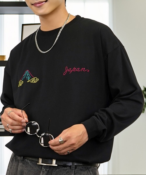 L'atelier(ラトリエ)の「刺繍 ロゴ ポケット 長袖 グラフィック Tシャツ ヘビーウェイト ロンT(Tシャツ/カットソー・メンズ・ブラック系その他2/ダルブルー系4/ブラウン系4/ホワイト系4/ホワイト系その他3/ブラック系4/ブラック系その他3/ホワイト系その他2/ホワイト系5/ブラック系5/ピンク系5/ブラック系その他5・LL/L/M)」の17枚目の写真
