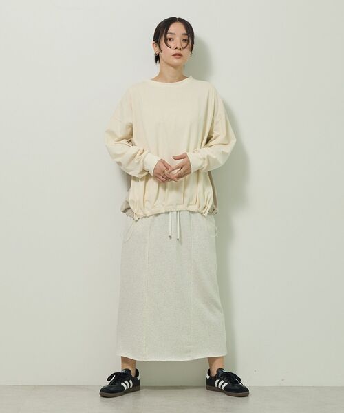 Green　Parks（グリーンパークス）の「バルーンドッキングプルオーバー（スウェット・レディース・ブラック/ブラウン/カーキ/アイボリー・FREE）」の5枚目の写真