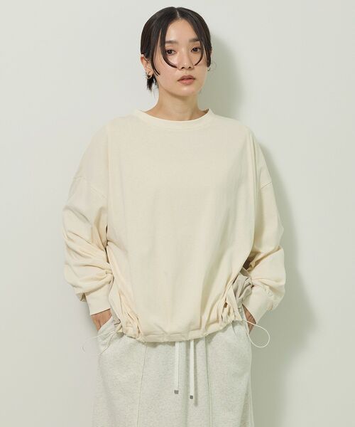 Green　Parks（グリーンパークス）の「バルーンドッキングプルオーバー（スウェット・レディース・ブラック/ブラウン/カーキ/アイボリー・FREE）」の8枚目の写真