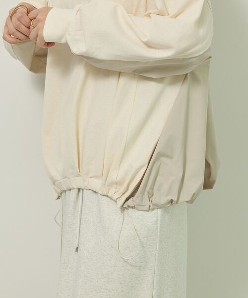 Green　Parks（グリーンパークス）の「バルーンドッキングプルオーバー（スウェット・レディース・ブラック/ブラウン/カーキ/アイボリー・FREE）」の14枚目の写真