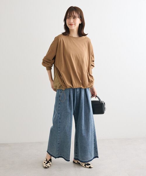 Green　Parks（グリーンパークス）の「バルーンドッキングプルオーバー（スウェット・レディース・ブラック/ブラウン/カーキ/アイボリー・FREE）」の15枚目の写真