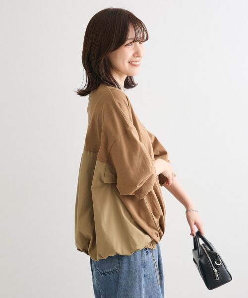 Green　Parks（グリーンパークス）の「バルーンドッキングプルオーバー（スウェット・レディース・ブラック/ブラウン/カーキ/アイボリー・FREE）」の20枚目の写真