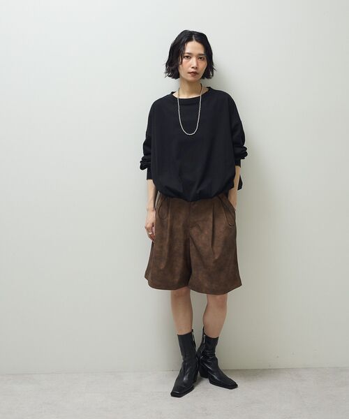 Green　Parks（グリーンパークス）の「バルーンドッキングプルオーバー（スウェット・レディース・ブラック/ブラウン/カーキ/アイボリー・FREE）」の21枚目の写真