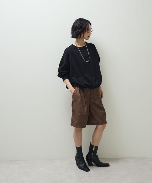 Green　Parks（グリーンパークス）の「バルーンドッキングプルオーバー（スウェット・レディース・ブラック/ブラウン/カーキ/アイボリー・FREE）」の22枚目の写真