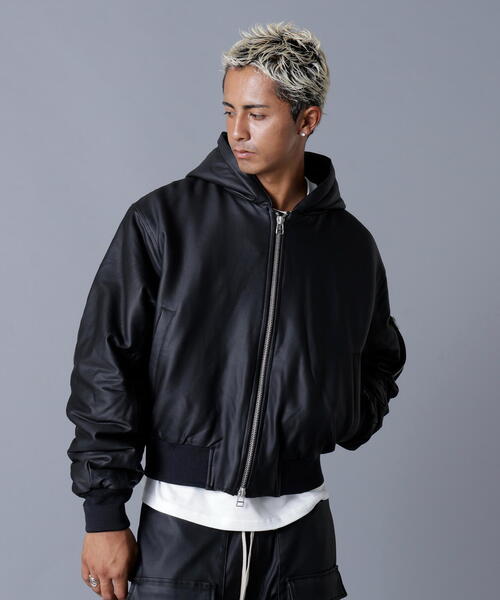 DANKE SCHON（ダンケシェーン）の「DankeSchon/ダンケシェーン/COATING HOOD MA-1（MA-1・レディース・ブラック・S/L/M）」の13枚目の写真