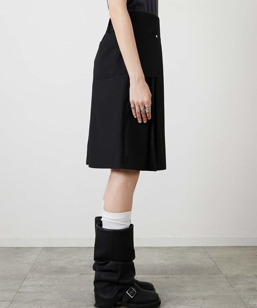 led.tokyo（レッドトウキョウ）の「【led.tokyo】POCKET PLEATS SKIRT/ポケットプリーツスカート（スカート・レディース・チャコールグレー/ブラック・FREE）」の7枚目の写真