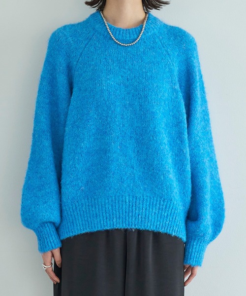 meilmada（メイルマダ）の「ボリュームスリーブラグランニット（ニット/セーター・レディース・ベージュ/オフホワイト/ブルー・FREE）」の21枚目の写真