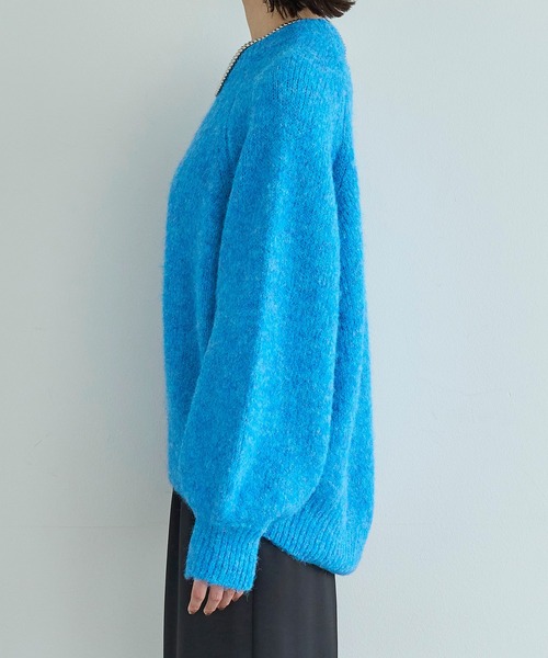 meilmada（メイルマダ）の「ボリュームスリーブラグランニット（ニット/セーター・レディース・ベージュ/オフホワイト/ブルー・FREE）」の22枚目の写真