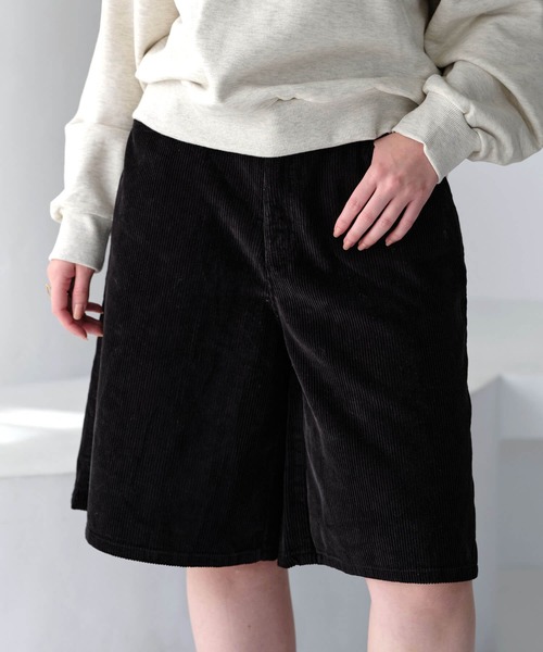 ZAKKA-BOX(ザッカボックス)の「コーデュロイハーフパンツ(その他パンツ・レディース・アイボリー/ブラック/カーキブラウン・L/M)」の3枚目の写真