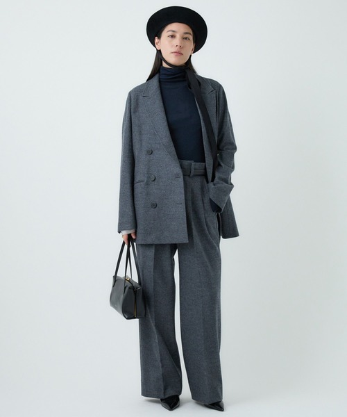 Chaos（カオス）の「Chaos(カオス)/ ◇金子綾さんYouTube紹介◇　バランサールームジャケット　【セットアップ可】（テーラードジャケット・レディース・チャコールグレー/アイボリー・FREE）」の11枚目の写真