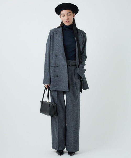 Chaos（カオス）の「Chaos(カオス)/ ◇金子綾さんYouTube紹介◇　バランサールームジャケット　【セットアップ可】（テーラードジャケット・レディース・チャコールグレー/アイボリー・FREE）」の12枚目の写真