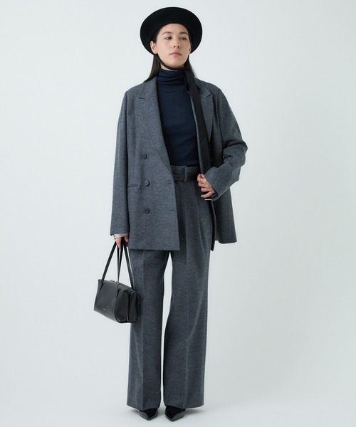 Chaos（カオス）の「Chaos(カオス)/ ◇金子綾さんYouTube紹介◇　バランサールームジャケット　【セットアップ可】（テーラードジャケット・レディース・チャコールグレー/アイボリー・FREE）」の13枚目の写真