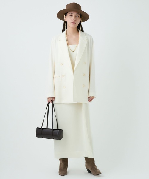 Chaos（カオス）の「Chaos(カオス)/ ◇金子綾さんYouTube紹介◇　バランサールームジャケット　【セットアップ可】（テーラードジャケット・レディース・チャコールグレー/アイボリー・FREE）」の3枚目の写真