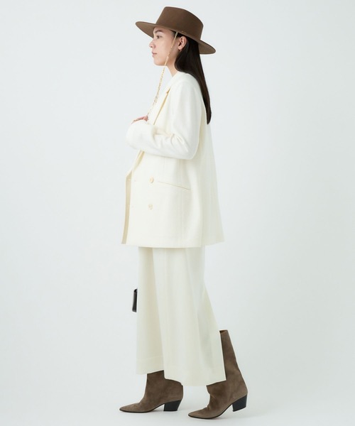 Chaos（カオス）の「Chaos(カオス)/ ◇金子綾さんYouTube紹介◇　バランサールームジャケット　【セットアップ可】（テーラードジャケット・レディース・チャコールグレー/アイボリー・FREE）」の5枚目の写真