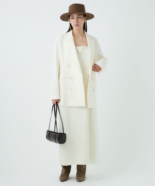 Chaos（カオス）の「Chaos(カオス)/ ◇金子綾さんYouTube紹介◇　バランサールームジャケット　【セットアップ可】（テーラードジャケット・レディース・チャコールグレー/アイボリー・FREE）」の7枚目の写真