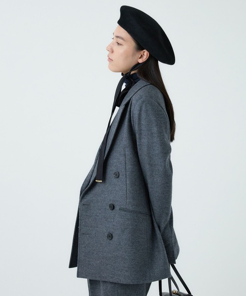 Chaos（カオス）の「Chaos(カオス)/ ◇金子綾さんYouTube紹介◇　バランサールームジャケット　【セットアップ可】（テーラードジャケット・レディース・チャコールグレー/アイボリー・FREE）」の18枚目の写真