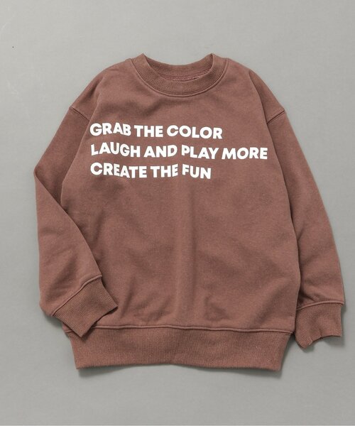 BREEZE（ブリーズ）の「【新色追加/WEB限定】イロイロロゴトレーナー_ジュニア対応（スウェット・キッズ・ブラック/パープル/ブラウン/エメラルド/アイボリー/レッド/グレー/オレンジ/オフホワイト/サックスブルー/キナリ・150/90/100/110/120/130/140）」の6枚目の写真