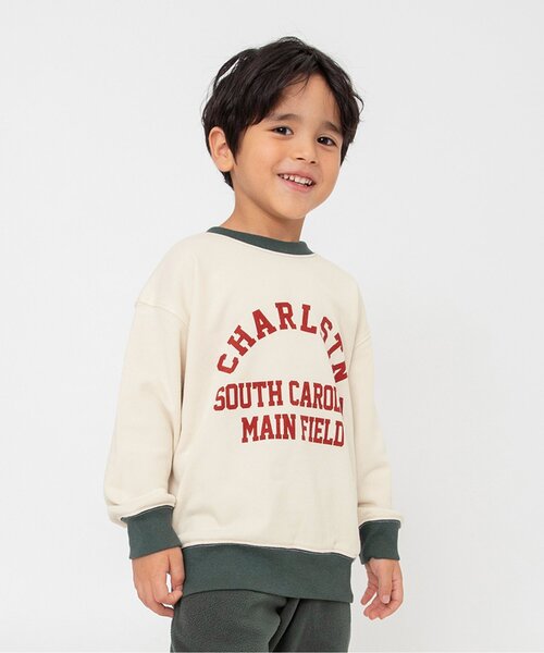 BREEZE（ブリーズ）の「【新色追加/WEB限定】イロイロロゴトレーナー_ジュニア対応（スウェット・キッズ・ブラック/パープル/ブラウン/エメラルド/アイボリー/レッド/グレー/オレンジ/オフホワイト/サックスブルー/キナリ・150/90/100/110/120/130/140）」の2枚目の写真