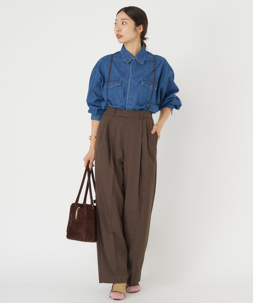 IENA（イエナ）の「《追加》Manuel MILANO/マニュエルミラノ SUEDE BOSTON スエードボストンバッグ（ボストンバッグ・レディース・キャメル/ブラウン・FREE）」の15枚目の写真