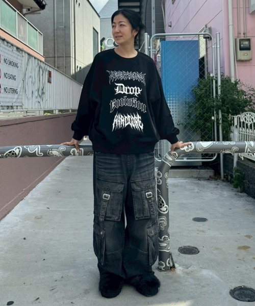 Candy Stripper(キャンディストリッパー)の「NEVERTHELESS スウェット(スウェット・レディース・ブラック/オフホワイト・FREE)」の4枚目の写真