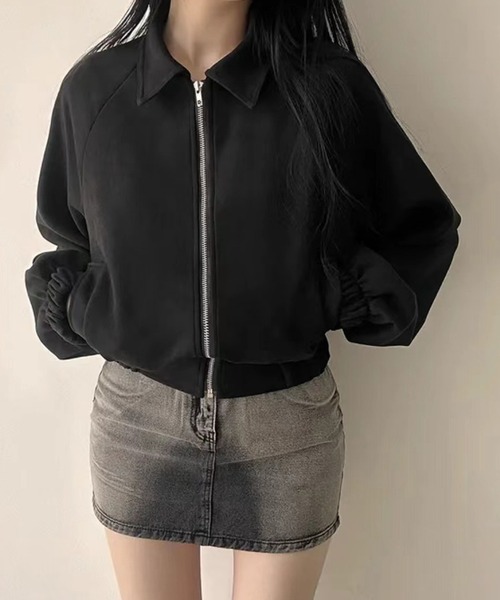 HALEY PESCA(ヘーリーペスカ)の「HALEY PESCA/ショート丈 フェイクスエードブルゾン(ブルゾン・レディース・ブラック/グレー/ベージュ・MEDIUM/SMALL)」の13枚目の写真