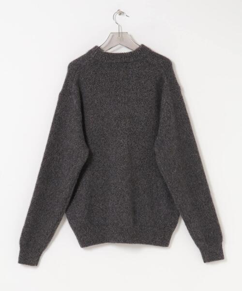 セール】new basic CASHMERE SILK MOULINE CREW-NECK KNIT（ニット