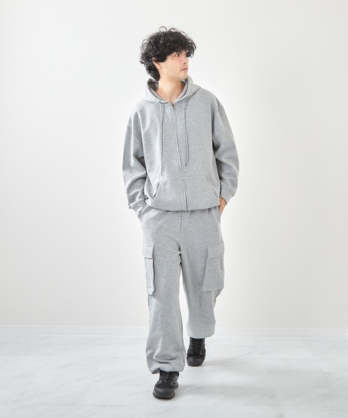 VIBGYOR(ヴィブジョー)の「TCポンチワイドカーゴパンツ(CN)(カーゴパンツ・メンズ・杢グレー/ブラック/ライトグレー・X-LARGE/LARGE/MEDIUM)」の14枚目の写真