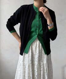 DOUDOU ドゥドゥ　カーディガン　グリーン DouDou（ドゥドゥ）｜カーディガン/ボレロ（グリーン系）一覧 - WEAR