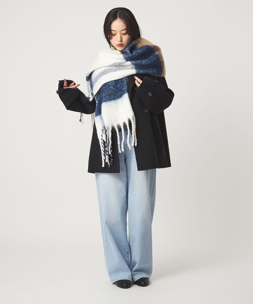 Barbour（バブアー）の「＜Barbour＞タータンチェック マフラー（マフラー・レディース・オフホワイト/オリーブ/グレー系・FREE）」の8枚目の写真