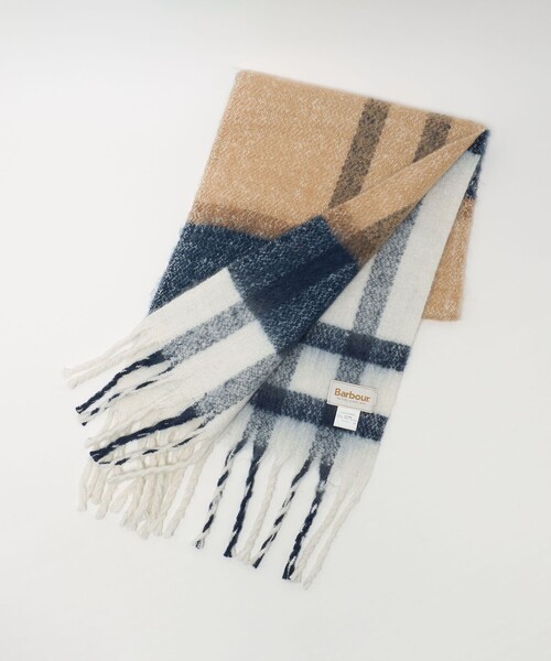 Barbour（バブアー）の「＜Barbour＞タータンチェック マフラー（マフラー・レディース・オフホワイト/オリーブ/グレー系・FREE）」の13枚目の写真