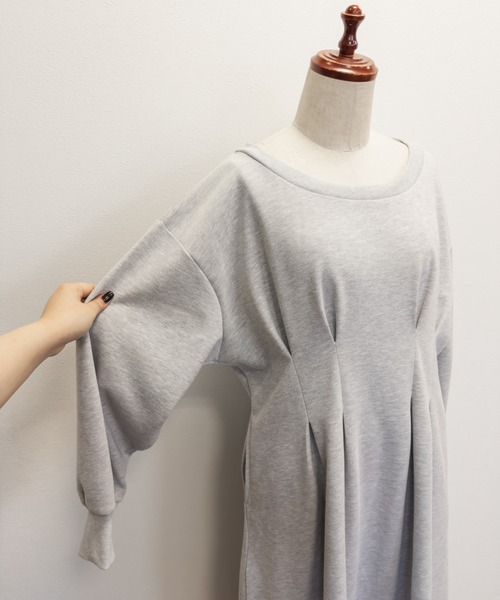 CLETTE(クレット)の「CLETTEオリジナルウエストタックロングワンピース(ワンピース・レディース・ブラウン/グレー/チャコールグレー・LL/3L/4L)」の22枚目の写真