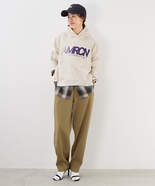 AMERICANA（アメリカーナ）の「15th ANNIVERSARY 【AMERICANA×MICA&DEAL】ロゴフードパーカー（パーカー・レディース・ダークネイビー/オートミール/ブラウン/チャコールグレー・FREE）」の20枚目の写真