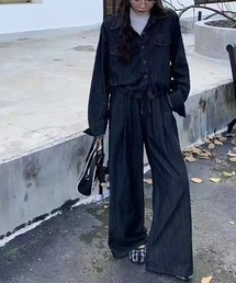 レディースのセットアップ（ブルー・ネイビー/青色系）ファッション