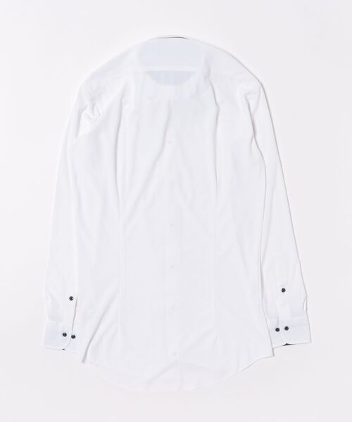 TOKYO SHIRTS(トウキョウシャツ)の「形態安定ノンアイロン ボタンダウン 長袖ストレッチビジネスワイシャツ(大きいサイズ・長いサイズ)(ビジネスシャツ・メンズ・ホワイト・首回り43cm-裄丈90cm/首回り42cm-裄丈90cm/首回り41cm-裄丈90cm/首回り39cm-裄丈88cm/首回り47cm-裄丈90cm/首回り47cm-裄丈86cm/首回り45cm-裄丈90cm/首回り45cm-裄丈86cm/首回り45cm-裄丈82cm)」の7枚目の写真