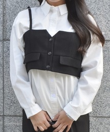 ＆soiree（アンドソワレ）の「フェイクウールビスチェ風キャミソール（キャミソール）」